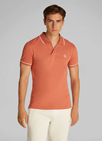 Calvin Klein Jeans Kahve Erkek Polo T-Shirt J30J315603GAM TIPPING POLO