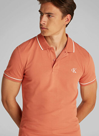 Calvin Klein Jeans Kahve Erkek Polo T-Shirt J30J315603GAM TIPPING POLO