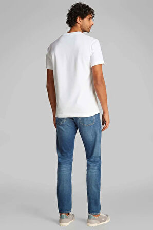 Erkek Ck Woven Label Regular T-Shirt - Beyaz  | XL