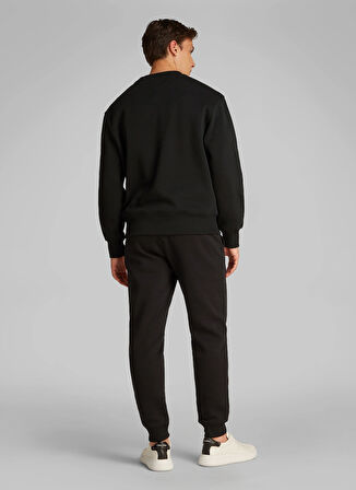 Calvin Klein Jeans Siyah Erkek Sweatshırt J30J327105BEH BRISTLE MONOLOGO CRW