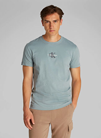 Calvin Klein Jeans Açık Gri Erkek T-Shirt J30J325649PC2 MONOLOGO TEE
