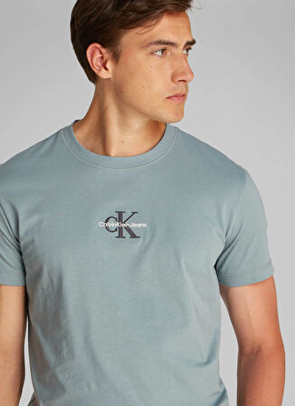 Calvin Klein Jeans Açık Gri Erkek T-Shirt J30J325649PC2 MONOLOGO TEE