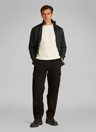 Calvin Klein Jeans Fermuarlı Yaka Siyah Erkek Sweatshırt J30J326778BEH LOGO TAPE ZIP THROUGH