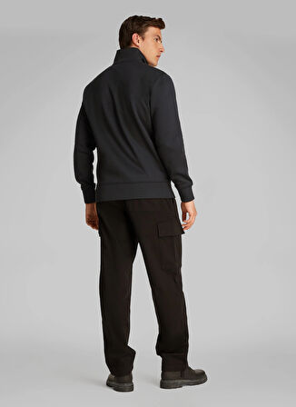 Calvin Klein Jeans Fermuarlı Yaka Siyah Erkek Sweatshırt J30J326778BEH LOGO TAPE ZIP THROUGH