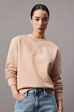 Kadın INSTITUTIONAL Crewneck Sweatshirt - Pudra Pembe | XS