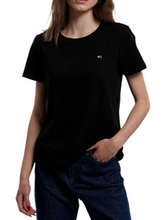 Tommy Jeans Tjw Soft Jersey Tee Dw0dw14616 Kadın Örgü tişört