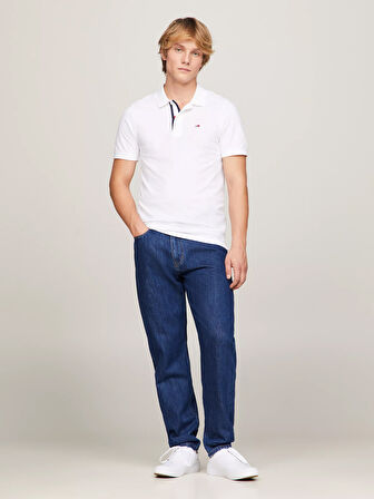 Erkek Tjm Slim Pat Polo T-Shirt - Beyaz | S