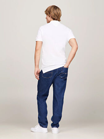 Erkek Tjm Slim Pat Polo T-Shirt - Beyaz | S