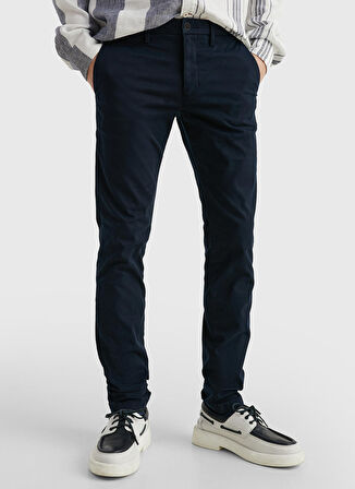 Tommy Hilfiger Normal Bel Normal Paça Slim Fit Mavi Erkek Pantolon MW0MW28883DW5