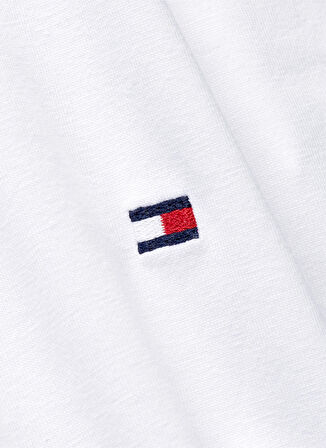 Tommy Hilfiger Bisiklet Yaka Beyaz Erkek T-Shirt MW0MW27539YBR