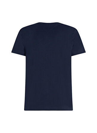 Tommy Hilfiger Bisiklet Yaka Mavi Erkek T-Shirt MW0MW27539DW5