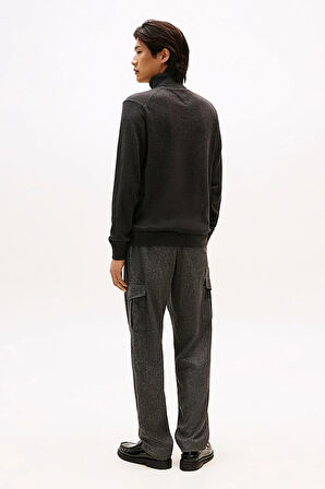 Erkek Regular Fit Kaşmir Karışımlı Balıkçı Yaka Kazak - Koyu Gri | XS