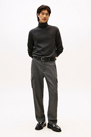 Erkek Regular Fit Kaşmir Karışımlı Balıkçı Yaka Kazak - Koyu Gri | L