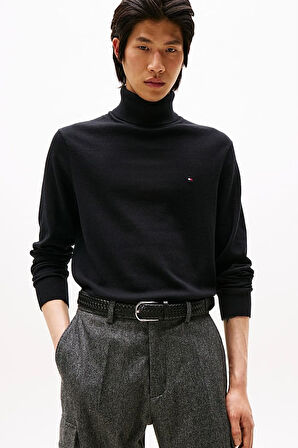 Erkek Regular Fit Kaşmir Karışımlı Balıkçı Yaka Kazak - Siyah | XS