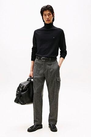 Erkek Regular Fit Kaşmir Karışımlı Balıkçı Yaka Kazak - Siyah | XS