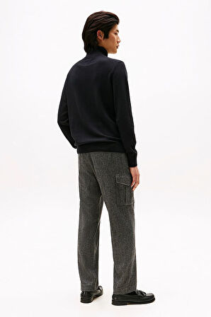Erkek Regular Fit Kaşmir Karışımlı Balıkçı Yaka Kazak - Siyah | XS