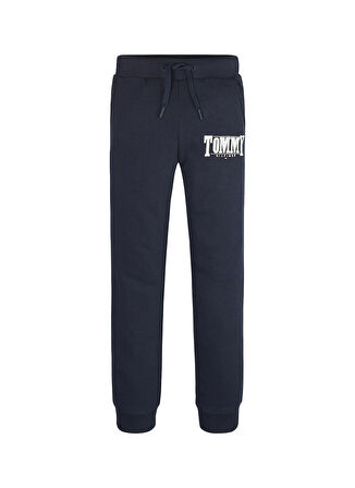 Tommy Hilfiger Dar Paça Mavi Kız Çocuk Eşofman Altı TOMMY SATEEN LOGO SWEATPANTS