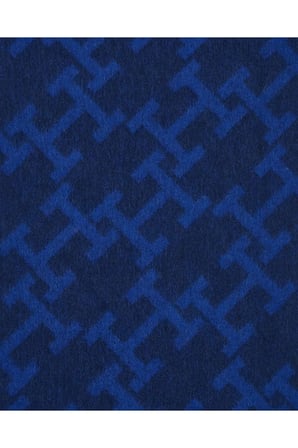 TH MONOGRAM SCARF Erkek Siyah Atkı
