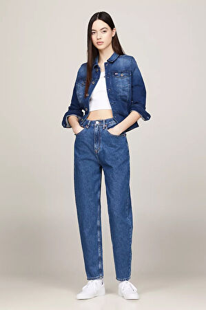 Kadın Mom Fit Jean Pantolon - Denim | 27/30