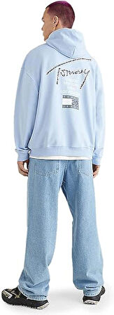 Tommy Jeans Erkek Rahat Sırtlı Logolu sweatshirt