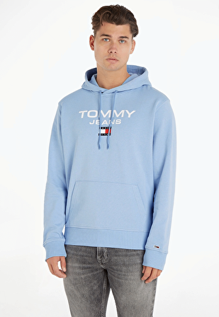 Tommy Jeans Kapüşon Yaka Mavi Erkek Sweatshırt DM0DM15692C3R_TJM REG ENTRY HOODIE