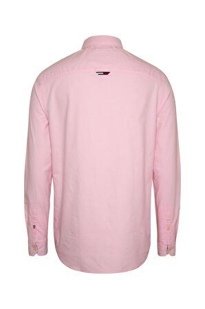Tommy Jeans Standart Düz Pembe Erkek Gömlek DM0DM15408TG0_TJM CLASSIC OXFORD SH