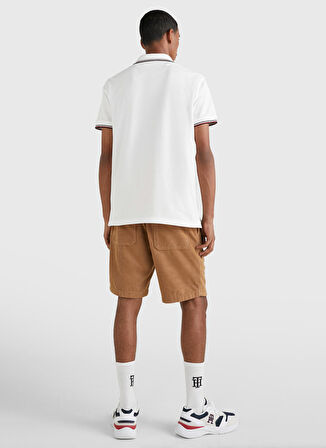 Tommy Hilfiger Polo Yaka Beyaz Erkek T-Shirt MW0MW30750YBR