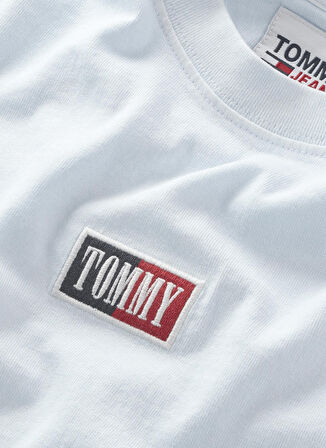 Tommy Jeans Bisiklet Yaka Düz Mavi Erkek T-Shirt DM0DM16314CYO_TJM SKATE TEE