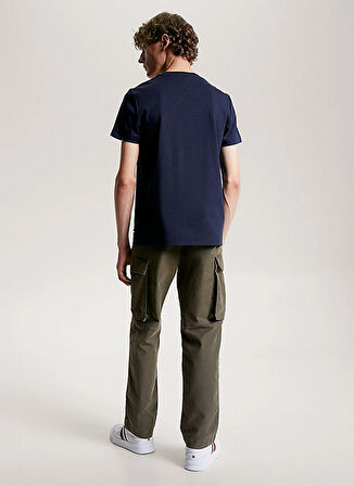 Tommy Hilfiger Bisiklet Yaka Mavi Erkek T-Shirt MW0MW33202DW5