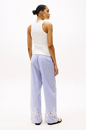 Kadın Th Ribbed Kolsuz T-Shirt - Ekru | M