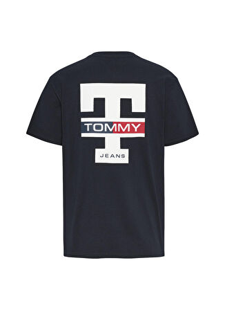 Tommy Jeans Bisiklet Yaka Düz Mavi Erkek T-Shirt DM0DM16845DW5