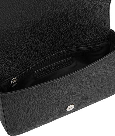 Kadın Marka Logolu Ayarlanabilir Omuz Askılı  Şık Görünüşlü Gündelik Kullanıma Uygun Siyah Omuz Çantası AW0AW15180-BDS