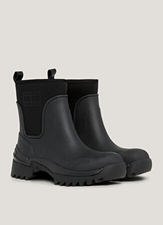 Tommy Hilfiger Siyah Erkek Bot TJM RUBERIZED BOOT
