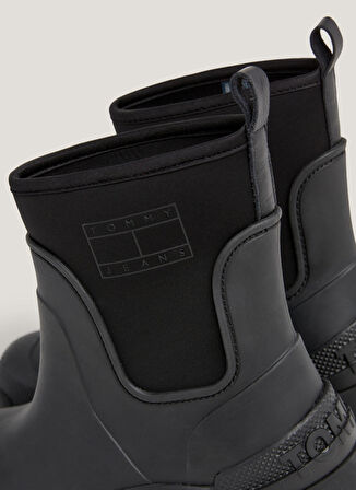 Tommy Hilfiger Siyah Erkek Bot TJM RUBERIZED BOOT