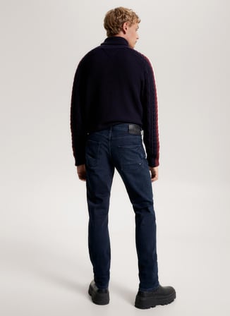 Tommy Hilfiger Normal Bel Normal Paça Slim Fit Siyah Erkek Denim Pantolon MW0MW333381BL