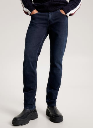 Tommy Hilfiger Normal Bel Normal Paça Slim Fit Siyah Erkek Denim Pantolon MW0MW333381BL