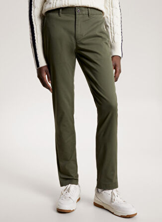 Tommy Hilfiger Normal Bel Normal Paça Slim Fit Haki Erkek Pantolon MW0MW26619RBN