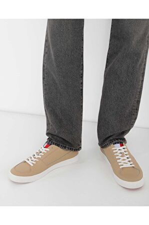 Erkek Tommy Hilfiger Vulcanized Leather Sneaker EM0EM01341