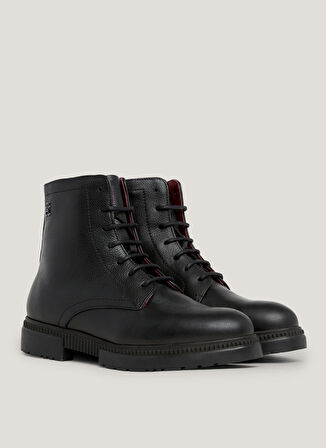 Tommy Hilfiger Deri Siyah Erkek Bot COMFORT CLEATED THERMO LTH BOOT