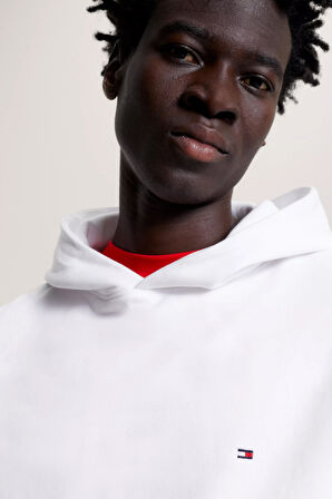 Erkek FLAG LOGO HOODY Sweatshirt-Beyaz | M