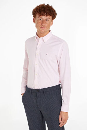 Erkek TH Flex 1985 Koleksiyon Normal Oxford Gömlek - Pembe | XS