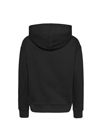 Tommy Jeans Kapüşon Yaka Düz Siyah Kadın Sweatshırt TJW BXY BADGE HOODIE