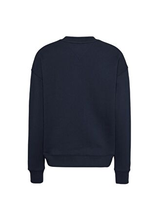 Tommy Jeans Bisiklet Yaka Düz Lacivert Kadın Sweatshırt TJW BXY BADGE CREW EXT