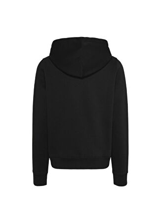 Tommy Jeans Kapüşon Yaka Düz Siyah Kadın Sweatshırt TJW REG LINEAR HOODIE