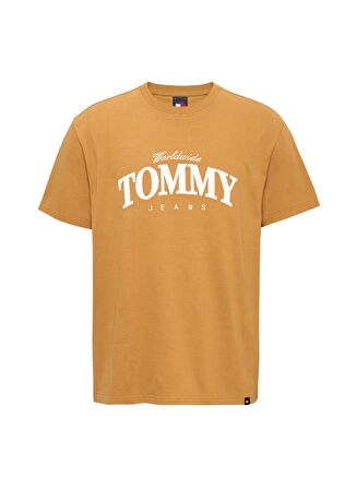 Tommy Jeans Baskılı Hardal Erkek T-Shirt DM0DM18274GQ2