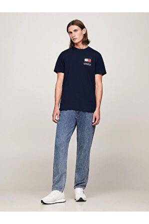 TOMMY JEANS ERKEK SLIM ESSENTIALENTIAL FLAG T-SHIRT EXT