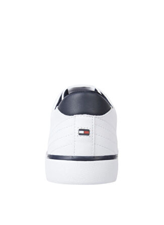 Tommy Hilfiger Beyaz Erkek Sneaker TH HI VULC CORE LOW LEATHER