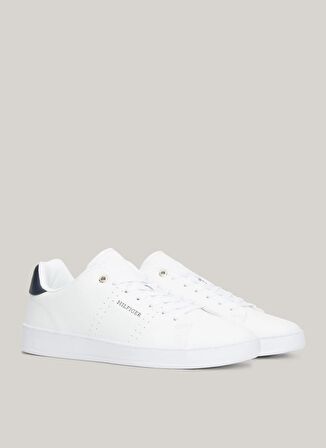 Tommy Hilfiger Beyaz Erkek Sneaker COURT CUP LTH PERF DETAIL