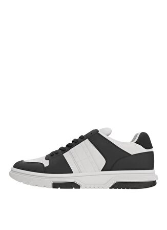 Tommy Hilfiger Siyah - Beyaz Erkek Deri Sneaker THE BROOKLYN LEATHER