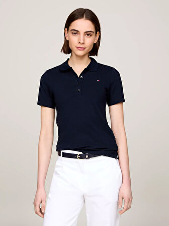 Kadın 1985 SLIM PIQUE POLO SS Polo Tişört-Lacivert | XS